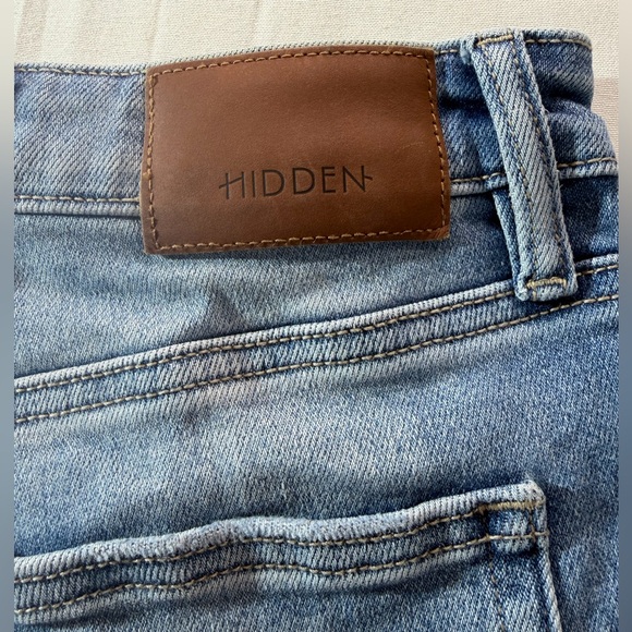 HIDDEN Distressed Denim Shorts XS Light Wash Cut Off High Waist Boho - Picture 4 of 7